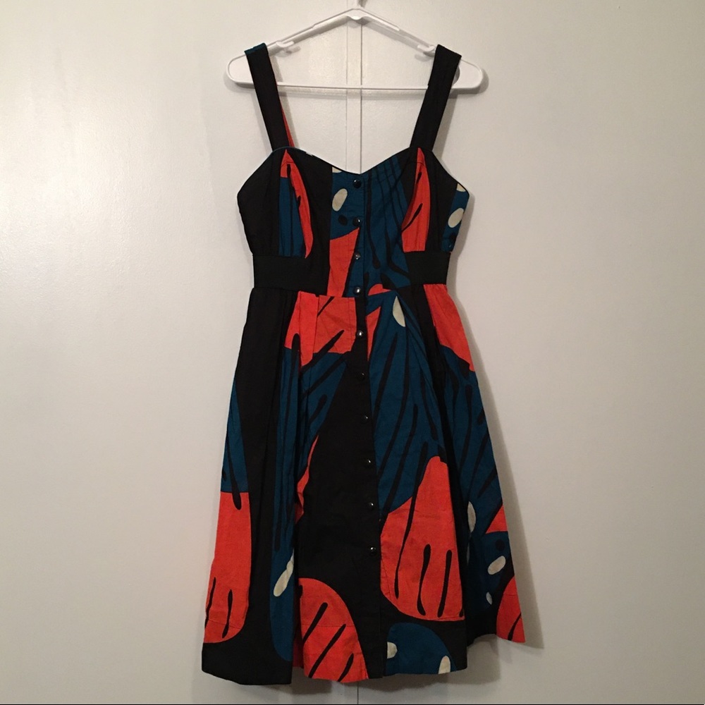 Maeve fragmented pipe vine dress Anthropologie